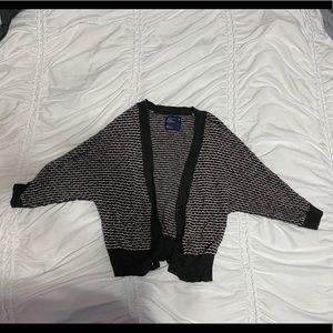 American Eagle Cardigan Black & Pink Small
